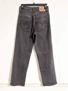 Levi’s Ribcage Straight Ankle Jeans — Grey / Charcoal